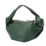 BOTTEGAVENETA ボッテガヴェネタ ダブルノット グリーン レディース レザー ハンドバッグ Aランク 中古 銀蔵