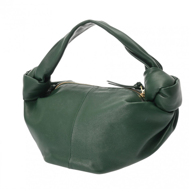 BOTTEGAVENETA ボッテガヴェネタ ダブルノット グリーン レディース レザー ハンドバッグ Aランク 中古 銀蔵