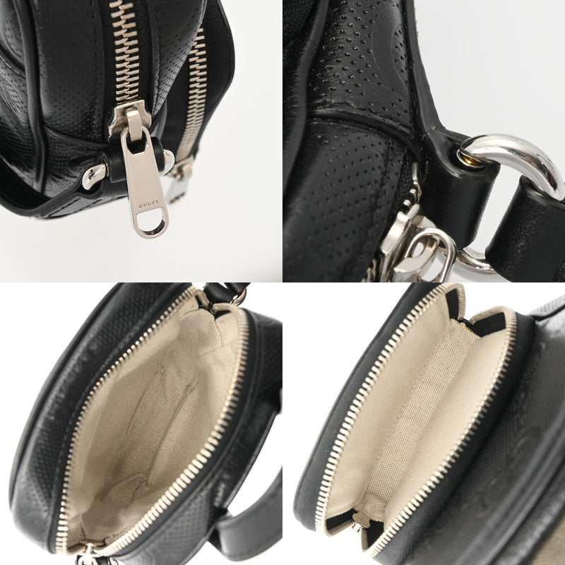 GUCCI グッチ GGエンボス ブラック 658553 メンズ レザー ショルダーバッグ ABランク 中古 銀蔵