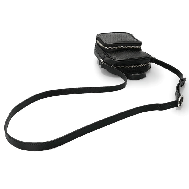 GUCCI グッチ GGエンボス ブラック 658553 メンズ レザー ショルダーバッグ ABランク 中古 銀蔵