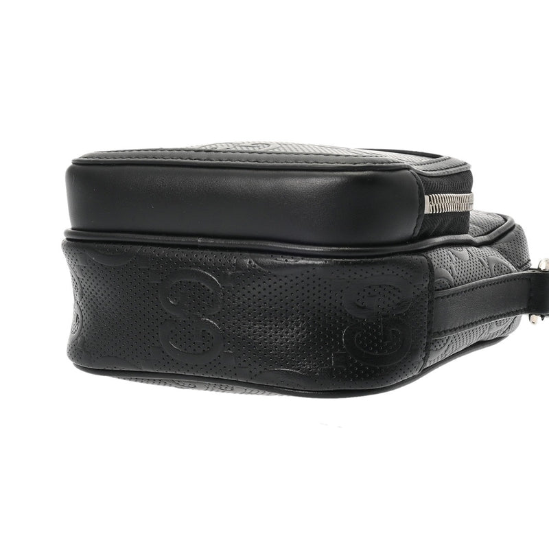 GUCCI グッチ GGエンボス ブラック 658553 メンズ レザー ショルダーバッグ ABランク 中古 銀蔵