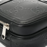 GUCCI グッチ GGエンボス ブラック 658553 メンズ レザー ショルダーバッグ ABランク 中古 銀蔵