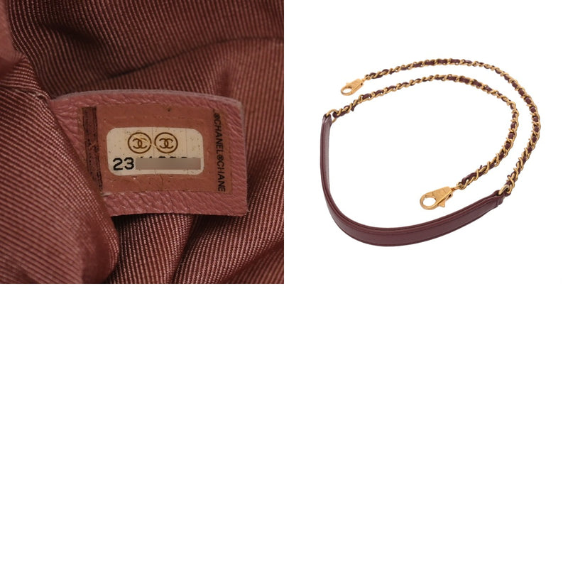 CHANEL シャネル トップハンドル フラップバッグ XS 2WAY ボルドー A92990 レディース シアリング ハンドバッグ ABランク 中古 銀蔵
