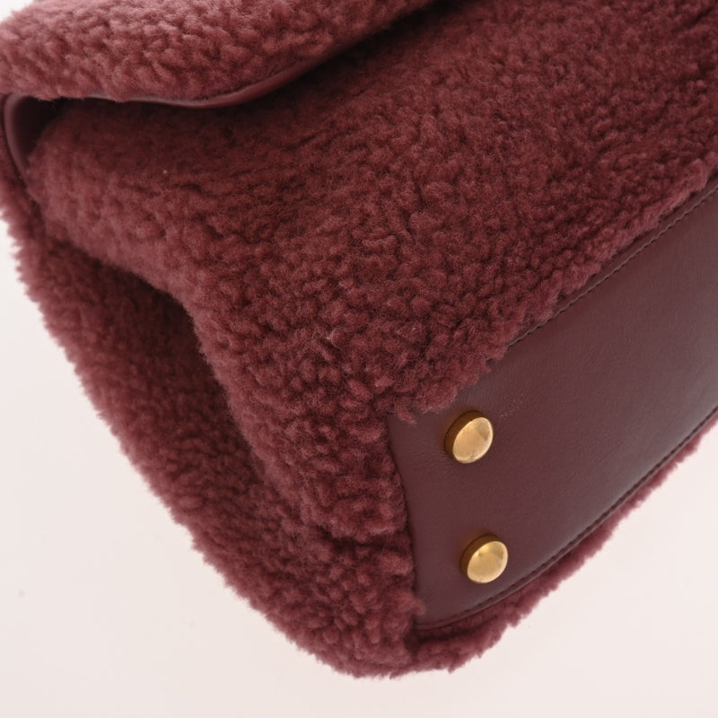 CHANEL シャネル トップハンドル フラップバッグ XS 2WAY ボルドー A92990 レディース シアリング ハンドバッグ ABランク 中古 銀蔵