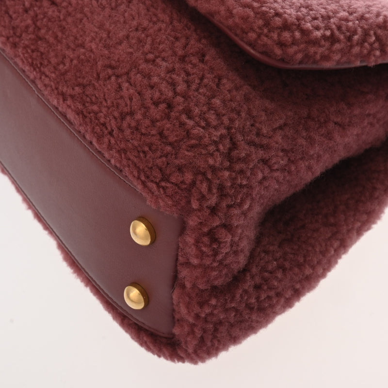 CHANEL シャネル トップハンドル フラップバッグ XS 2WAY ボルドー A92990 レディース シアリング ハンドバッグ ABランク 中古 銀蔵