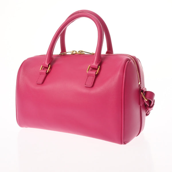 SAINT LAURENT サンローラン ベイビーダッフル 2WAY ショルダー ピンク 330958 レディース レザー ショルダーバッグ ABランク 中古 銀蔵
