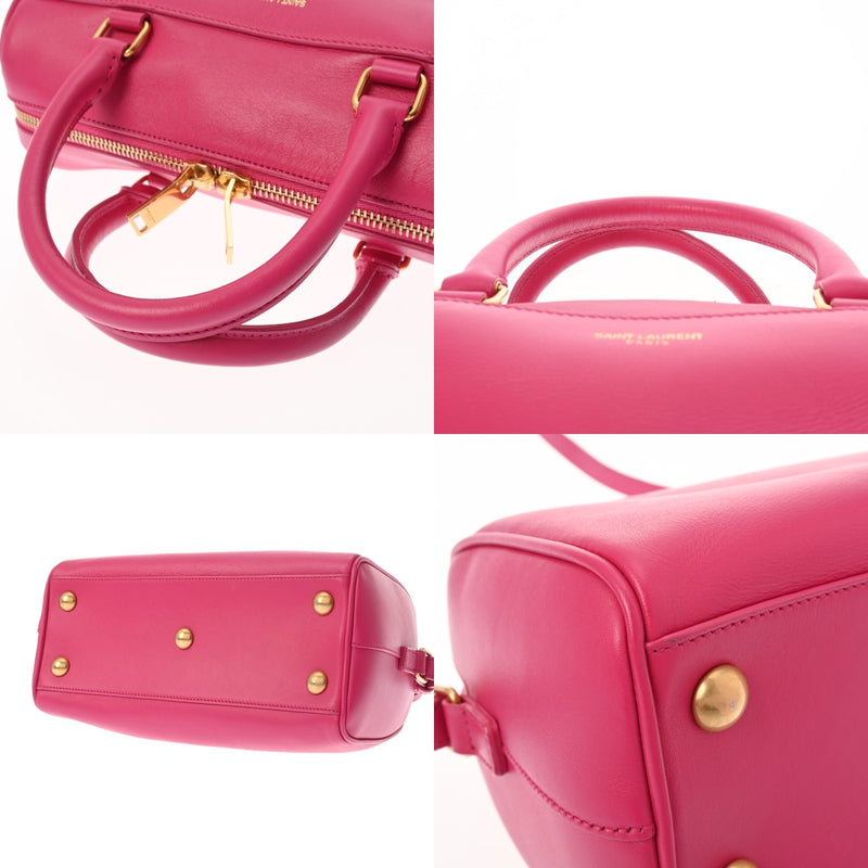 SAINT LAURENT サンローラン ベイビーダッフル 2WAY ショルダー ピンク 330958 レディース レザー ショルダーバッグ ABランク 中古 銀蔵