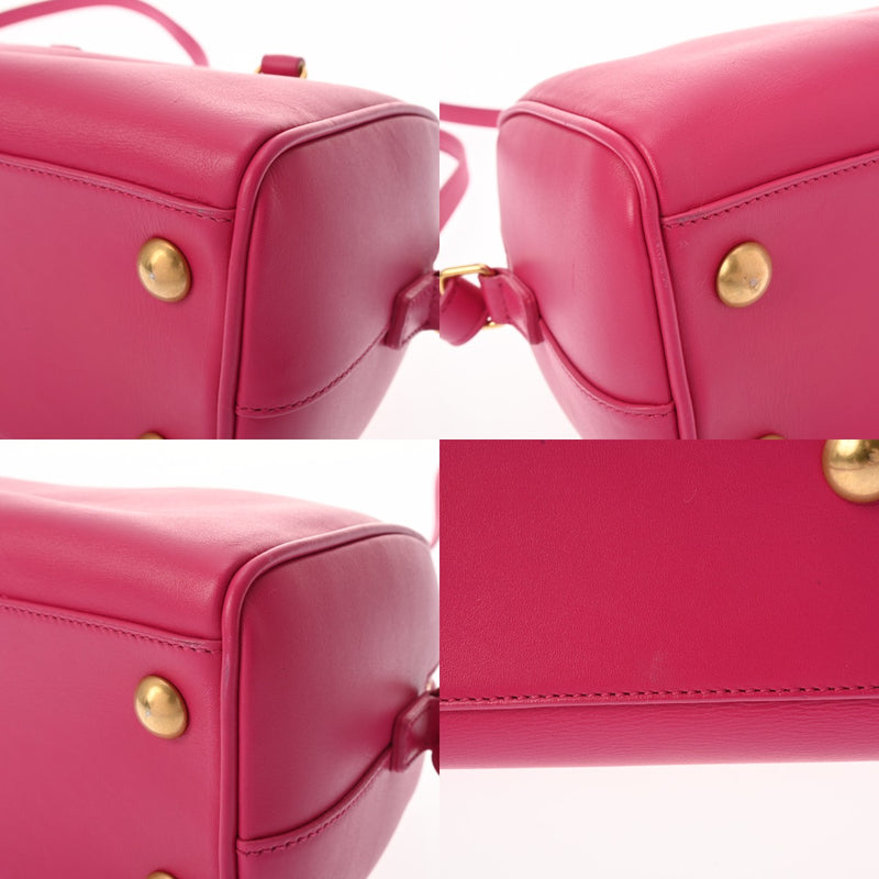 SAINT LAURENT サンローラン ベイビーダッフル 2WAY ショルダー ピンク 330958 レディース レザー ショルダーバッグ ABランク 中古 銀蔵