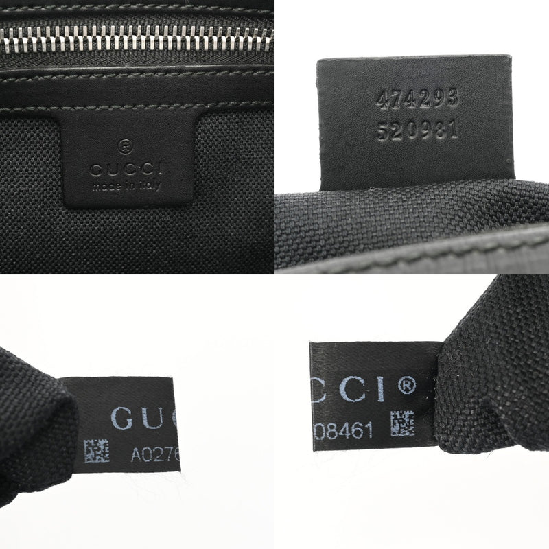 GUCCI グッチ GGスプリーム ベルトバッグ ブラック/グレー 474293 メンズ GGスプリームキャンバス ボディバッグ Aランク 中古 銀蔵