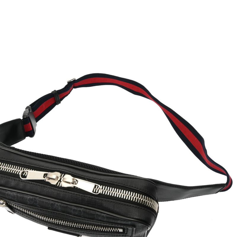GUCCI グッチ GGスプリーム ベルトバッグ ブラック/グレー 474293 メンズ GGスプリームキャンバス ボディバッグ Aランク 中古 銀蔵