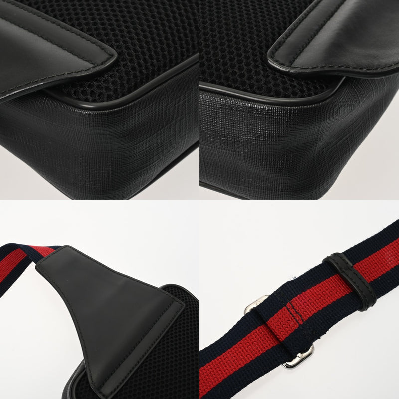 GUCCI グッチ GGスプリーム ベルトバッグ ブラック/グレー 474293 メンズ GGスプリームキャンバス ボディバッグ Aランク 中古 銀蔵