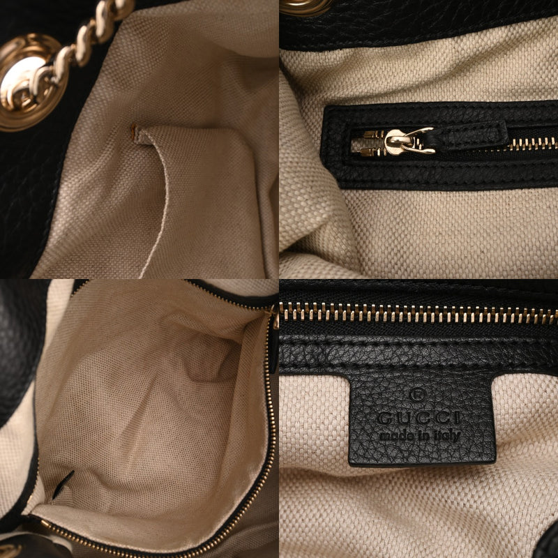GUCCI グッチ ソーホー インターロッキング チェーントート ブラック 308982 レディース カーフ トートバッグ ABランク 中古 銀蔵