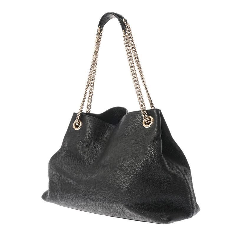 GUCCI グッチ ソーホー インターロッキング チェーントート ブラック 308982 レディース カーフ トートバッグ ABランク 中古 銀蔵