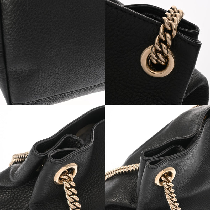 GUCCI グッチ ソーホー インターロッキング チェーントート ブラック 308982 レディース カーフ トートバッグ ABランク 中古 銀蔵