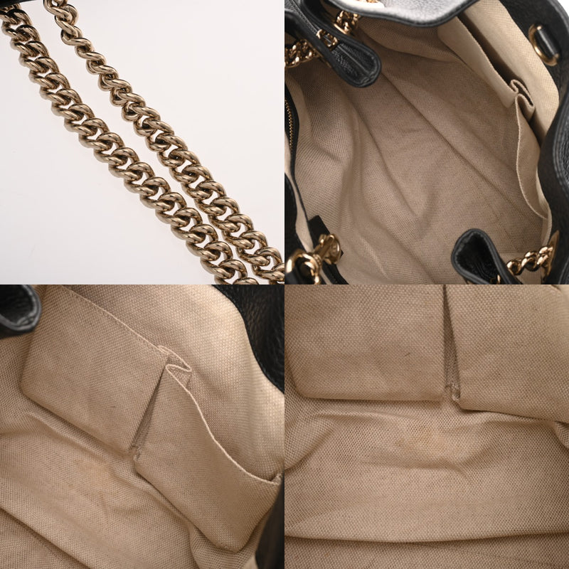 GUCCI グッチ ソーホー インターロッキング チェーントート ブラック 308982 レディース カーフ トートバッグ ABランク 中古 銀蔵