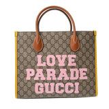 GUCCI グッチ GGスプリーム 2WAYトート ベージュ/イエロー 680956 ユニセックス レザー ハンドバッグ Aランク 中古 銀蔵