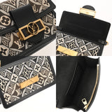 LOUIS VUITTON ルイヴィトン ポルトフォイユ ドーフィヌ ブラック ゴールド金具 M69992 レディース モノグラムジャガード ショルダーバッグ Bランク 中古 銀蔵