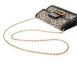 LOUIS VUITTON ルイヴィトン ポルトフォイユ ドーフィヌ ブラック ゴールド金具 M69992 レディース モノグラムジャガード ショルダーバッグ Bランク 中古 銀蔵