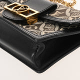 LOUIS VUITTON ルイヴィトン ポルトフォイユ ドーフィヌ ブラック ゴールド金具 M69992 レディース モノグラムジャガード ショルダーバッグ Bランク 中古 銀蔵