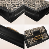 LOUIS VUITTON ルイヴィトン ポルトフォイユ ドーフィヌ ブラック ゴールド金具 M69992 レディース モノグラムジャガード ショルダーバッグ Bランク 中古 銀蔵
