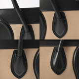 CELINE セリーヌ ラゲージ ミニショッパー ブラック/ブルー/グレー 165213 レディース スムースカーフ/スエード ハンドバッグ Bランク 中古 銀蔵