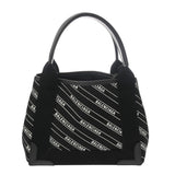 BALENCIAGA バレンシアガ ネイビーカバス XS ブラック 390346 レディース キャンバス レザー ハンドバッグ Aランク 中古 銀蔵