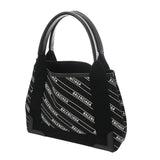 BALENCIAGA バレンシアガ ネイビーカバス XS ブラック 390346 レディース キャンバス レザー ハンドバッグ Aランク 中古 銀蔵