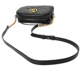 GUCCI グッチ GGマーモント スモールカメラバッグ ブラック 447632 レディース レザー ショルダーバッグ Aランク 中古 銀蔵