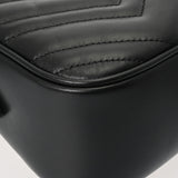 GUCCI グッチ GGマーモント スモールカメラバッグ ブラック 447632 レディース レザー ショルダーバッグ Aランク 中古 銀蔵