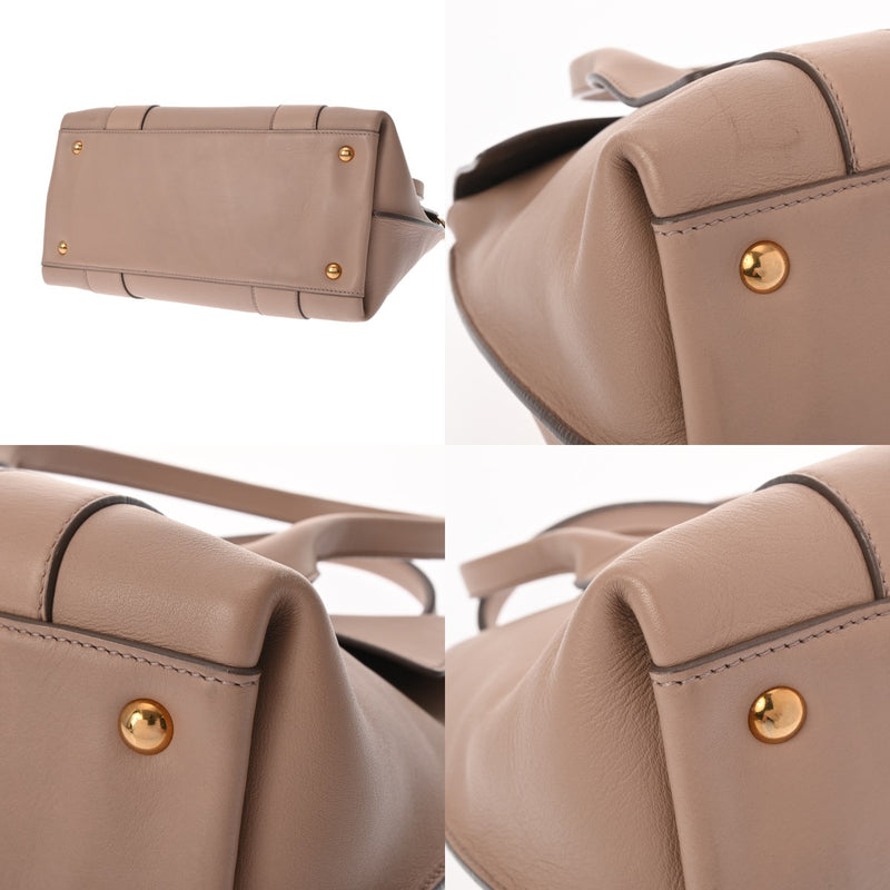 SALVATORE FERRAGAMO フェラガモ 2WAY スモーキーピンク レディース レザー ショルダーバッグ ABランク 中古 銀蔵