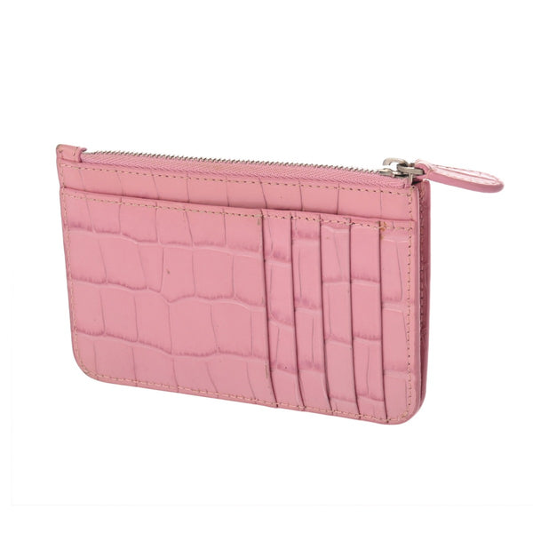 BALENCIAGA バレンシアガ キャッシュ ピンク 637130 レディース 型押しレザー コインケース Bランク 中古 銀蔵