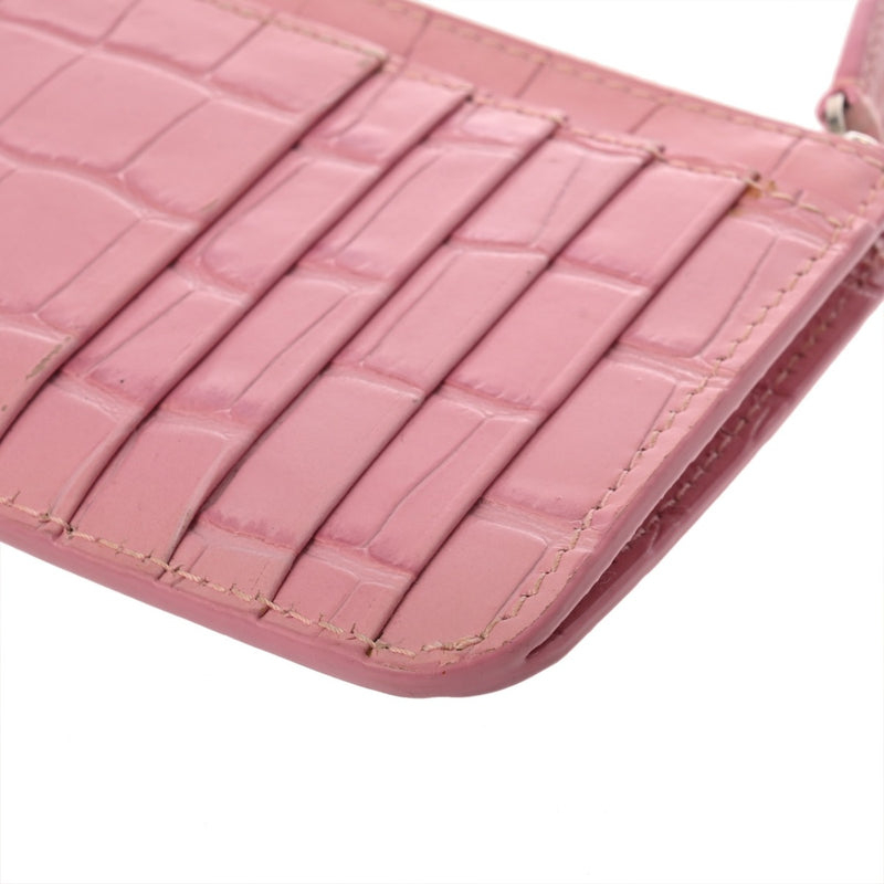 BALENCIAGA バレンシアガ キャッシュ ピンク 637130 レディース 型押しレザー コインケース Bランク 中古 銀蔵