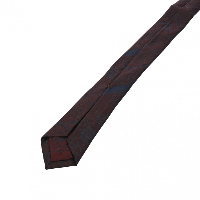 BERLUTI ベルルッティ カリグラフィ ボルドー メンズ シルク100% ネクタイ 未使用 銀蔵