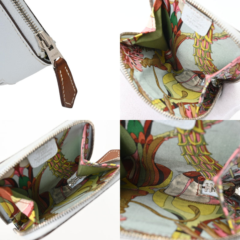 HERMES エルメス アザップ コンパクト ミニ ブルーブリュム Y刻印(2020年頃) レディース ヴォーエプソン コインケース Bランク 中古 銀蔵