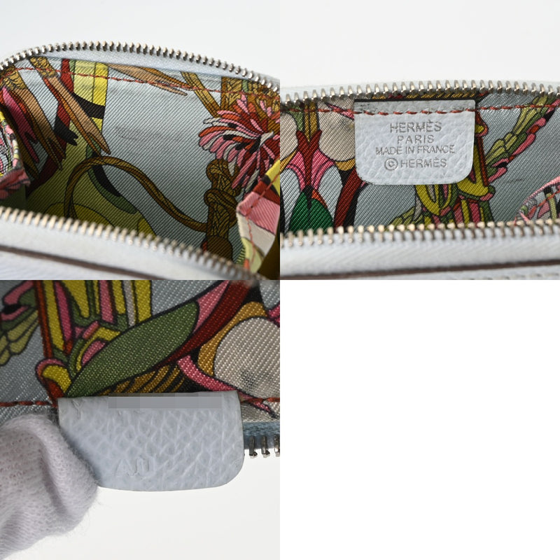 HERMES エルメス アザップ コンパクト ミニ ブルーブリュム Y刻印(2020年頃) レディース ヴォーエプソン コインケース Bランク 中古 銀蔵