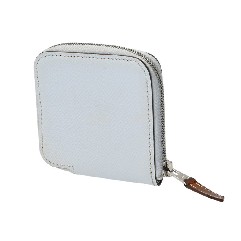 HERMES エルメス アザップ コンパクト ミニ ブルーブリュム Y刻印(2020年頃) レディース ヴォーエプソン コインケース Bランク 中古 銀蔵