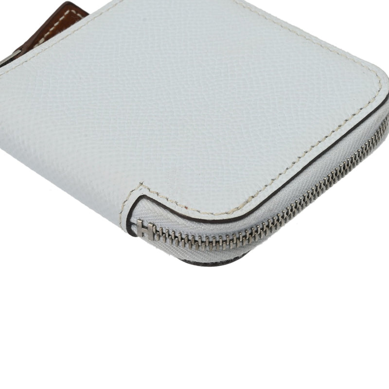 HERMES エルメス アザップ コンパクト ミニ ブルーブリュム Y刻印(2020年頃) レディース ヴォーエプソン コインケース Bランク 中古 銀蔵