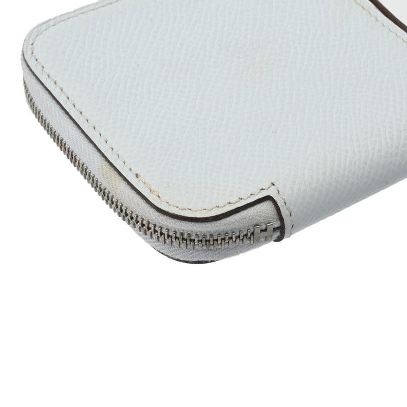 HERMES エルメス アザップ コンパクト ミニ ブルーブリュム Y刻印(2020年頃) レディース ヴォーエプソン コインケース Bランク 中古 銀蔵