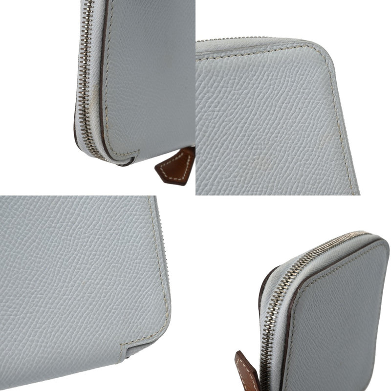 HERMES エルメス アザップ コンパクト ミニ ブルーブリュム Y刻印(2020年頃) レディース ヴォーエプソン コインケース Bランク 中古 銀蔵