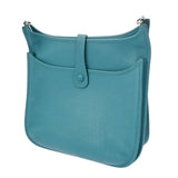 HERMES エルメス エヴリン3 GM ターコイズ □R刻印(2014年頃) ユニセックス トリヨンクレマンス ショルダーバッグ Bランク 中古 銀蔵