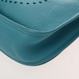 HERMES エルメス エヴリン3 GM ターコイズ □R刻印(2014年頃) ユニセックス トリヨンクレマンス ショルダーバッグ Bランク 中古 銀蔵