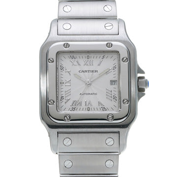 カルティエ サントスガルベ LM 20周年限定 W20040D6 シルバー ボーイズ 腕時計 自動巻き 中古 銀蔵