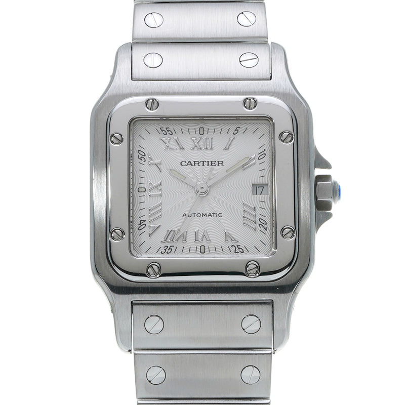 カルティエ サントスガルベ LM 20周年限定 W20040D6 シルバー ボーイズ 腕時計 自動巻き 中古 銀蔵
