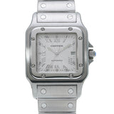 カルティエ サントスガルベ LM 20周年限定 W20040D6 シルバー ボーイズ 腕時計 自動巻き 中古 銀蔵