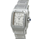 カルティエ サントスガルベ LM 20周年限定 W20040D6 シルバー ボーイズ 腕時計 自動巻き 中古 銀蔵