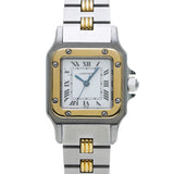 カルティエ サントスガルベ ゴドロンブレス アンティーク ホワイト レディース 腕時計 自動巻き 中古 銀蔵