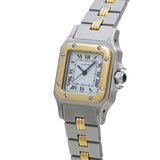 カルティエ サントスガルベ ゴドロンブレス アンティーク ホワイト レディース 腕時計 自動巻き 中古 銀蔵