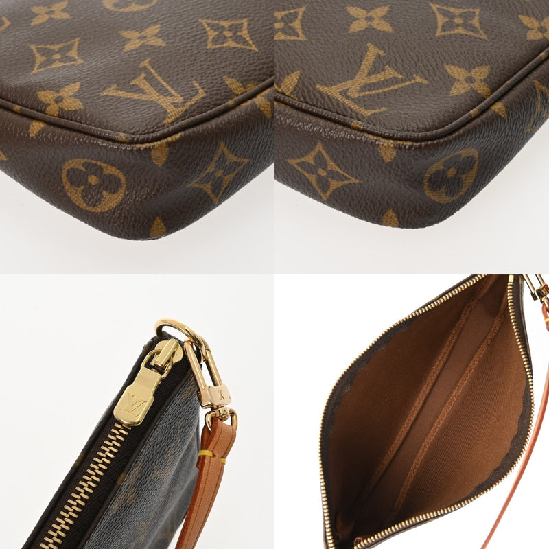 LOUIS VUITTON ルイヴィトン モノグラム ポシェット アクセソワール ブラウン M51980 レディース モノグラムキャンバス アクセサリーポーチ Bランク 中古 銀蔵