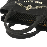 PRADA プラダ カナパ ミニ ブラック 1BG439 レディース キャンバス ハンドバッグ ABランク 中古 銀蔵