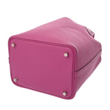 HERMES エルメス ピコタンロック PM マグノリア/ブルーサフィール/クレ C刻印(2018年頃) レディース エプソン ハンドバッグ ABランク 中古 銀蔵